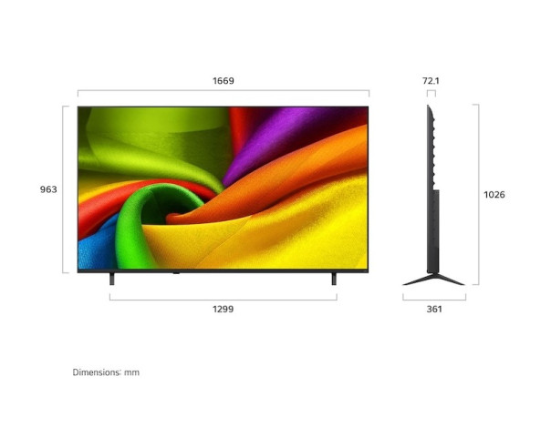 LG - LED NANO AI SmartTV 4K 75NU850B6LA.AEU – 75 a 100 Polegadas – stockin.pt