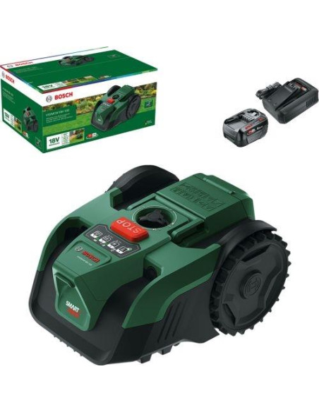 BOSCH - Robot Corta Relvas VisiMow100 Set 06008E1000 – Cortador e Aparador Relva – stockin.pt