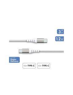 FORCE POWER - Cabo USB-CUSB-C Reforçado 1.2M- 2.4Amp Branco F149372