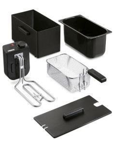 PRINCESS - Fritadeira Preta 3L Inox Preto 182727 – Fritadeiras – stockin.pt