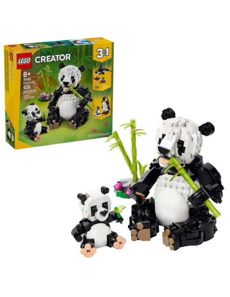 LEGO Animais Selvagens Família de Pandas 31165 – Creator 3in1 – stockin.pt