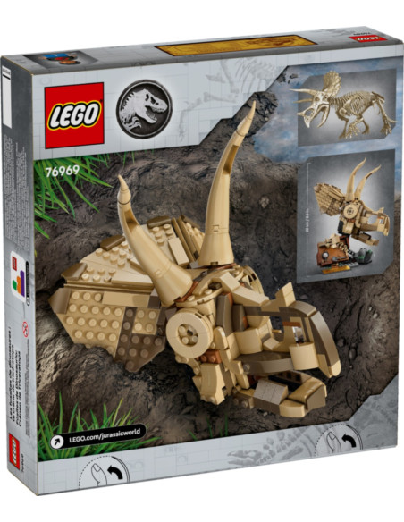 LEGO Fosséis Cranio Triceratops 76969 – Jurassic World – stockin.pt