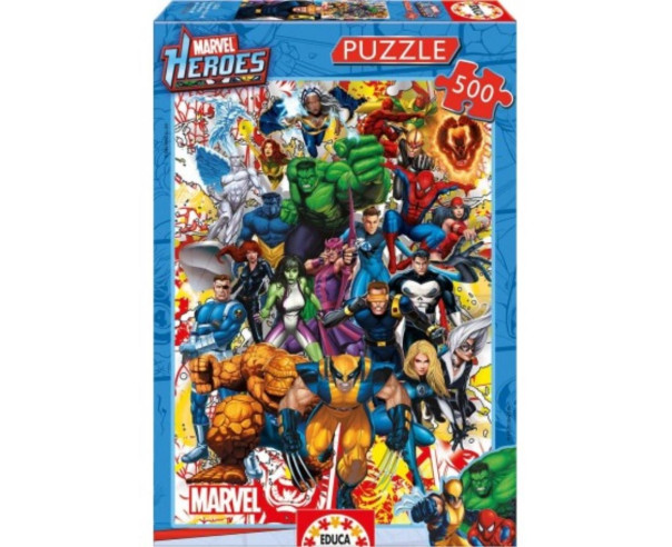 EDUCA - Puzzle 500 Heróis da Marvel 15560 – Adultos – stockin.pt
