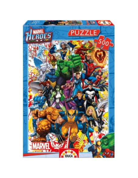 EDUCA - Puzzle 500 Heróis da Marvel 15560 – Adultos – stockin.pt