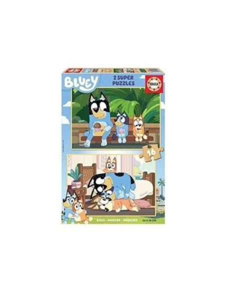 EDUCA - Puzzle 2x16 Bluey (Madeira) 20347 | Infantis