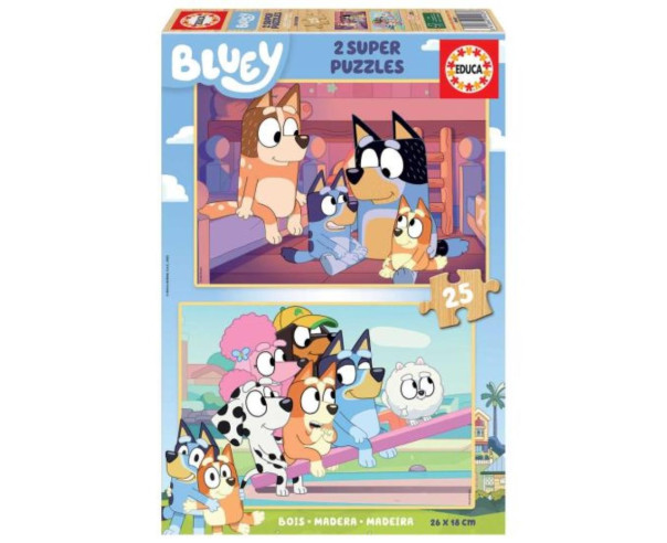 EDUCA - Puzzle 2x25 Bluey (Madeira) 19407 – Infantis – stockin.pt