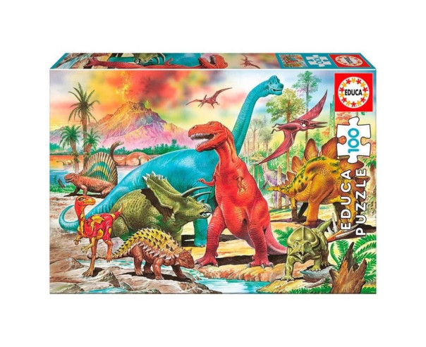 EDUCA - Puzzle 100 Dinossauros 13179 – Infantis – stockin.pt