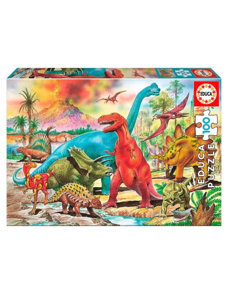 EDUCA - Puzzle 100 Dinossauros 13179 – Infantis – stockin.pt