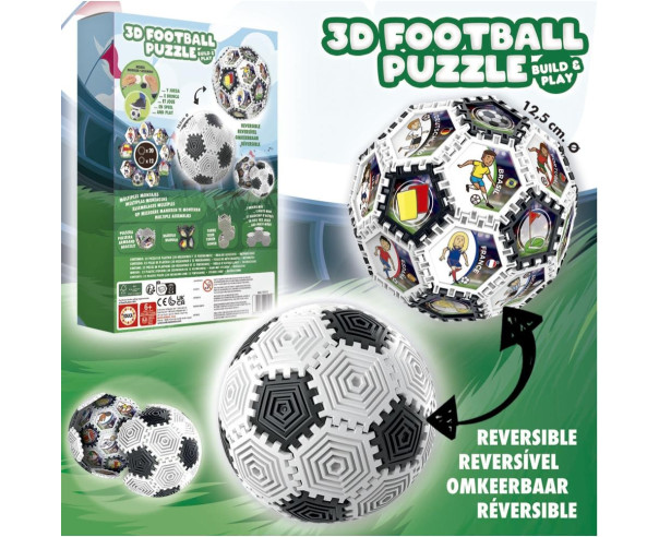 EDUCA - Puzzle 3D Futebol 19210 – Didáticos – stockin.pt