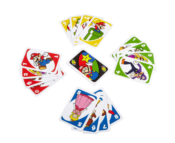 UNO Super Mario Card Game Includes Special MARIO Rule - Star Cards - BB96