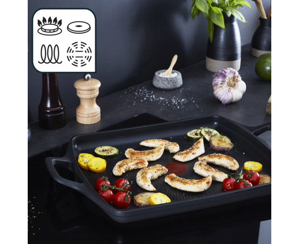TEFAL -Tabuleiro Grill Robusto Ind. 26x32 E2499844 – Frigideiras e Grelhadores – stockin.pt