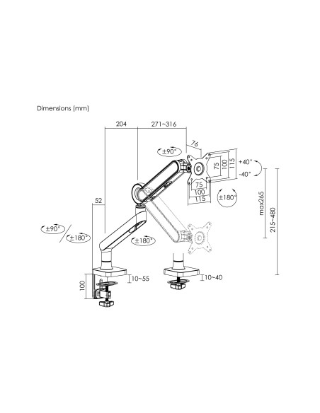 EQUIP - Suporte Monitor 1735 Desk Mount 650184 – Suportes Monitor – stockin.pt