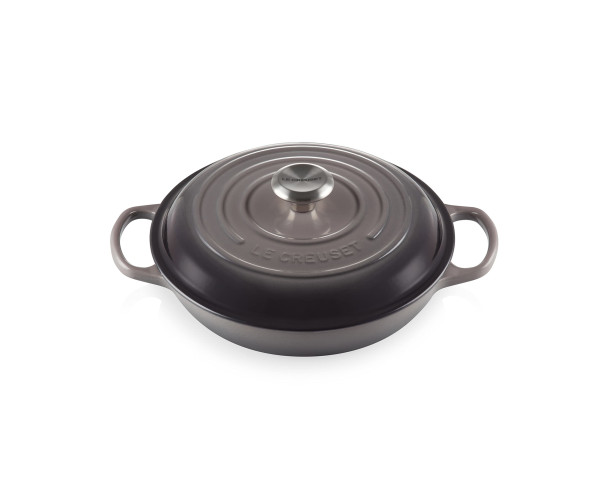 LE CREUSET - Caçarola Baixa 30cm Flint 21180304442430 – Ferro Fundido – stockin.pt