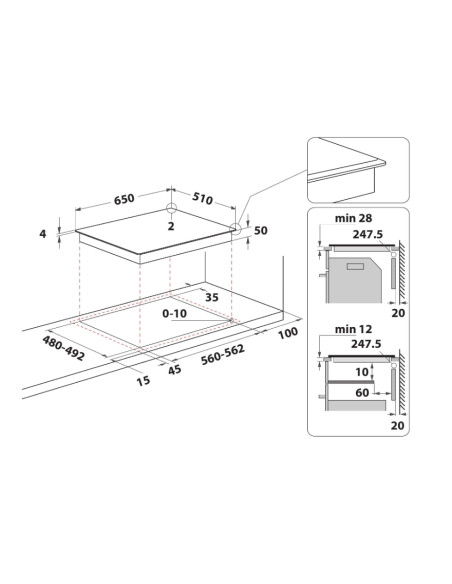 HOTPOINT - Placa HS 1865C CPBF – Placas – stockin.pt