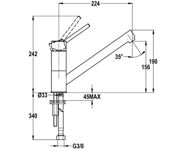 TEKA - Misturadora AUK 913 cromada – Torneiras – stockin.pt