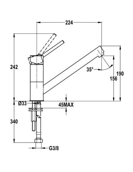 TEKA - Misturadora AUK 913 cromada – Torneiras – stockin.pt