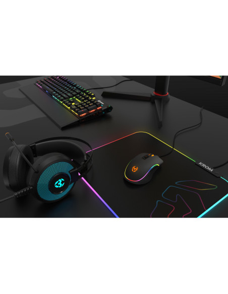 KROM - Tapete Rato Gaming NXKROMKNTRGB – Tapetes de Rato – stockin.pt