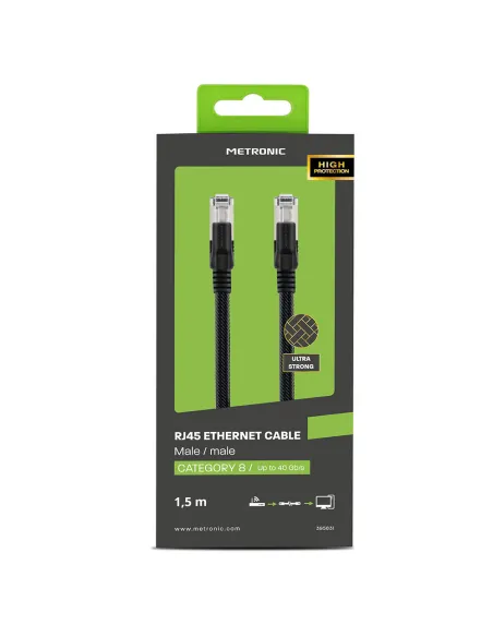METRONIC - Cabo Rede RJ 45 Categoria 8-1,5m 395631 – Rede – stockin.pt