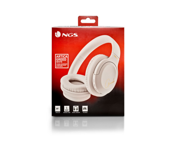 NGS - Auscultadores Bluetooth com Microfone ARTICAGREEDWHITE – Auscultadores – stockin.pt