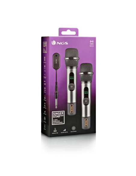 NGS - Microfone sem Fio x2 SINGERSTARDUO – Microfones – stockin.pt