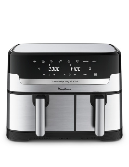 MOULINEX - Fritadeira sem Óleo Easy Fry & Grill Dual EZ905D20 – Fritadeiras – stockin.pt