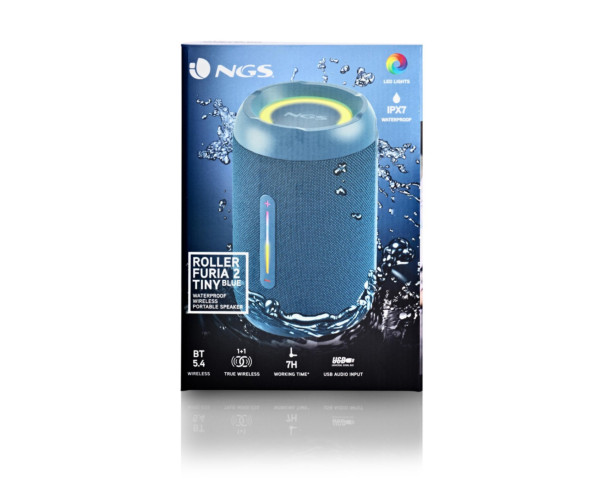 NGS - Coluna BT IPX7 Waterproof ROLLERFURIA2TINYBLUE – Colunas Portáteis – stockin.pt