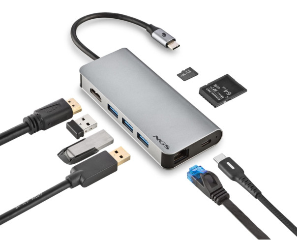 NGS - HUB 8 Portas USB-C WONDERDOCK8 – Hubs USB – stockin.pt
