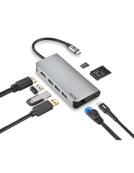 NGS - HUB 8 Portas USB-C WONDERDOCK8 – Hubs USB – stockin.pt