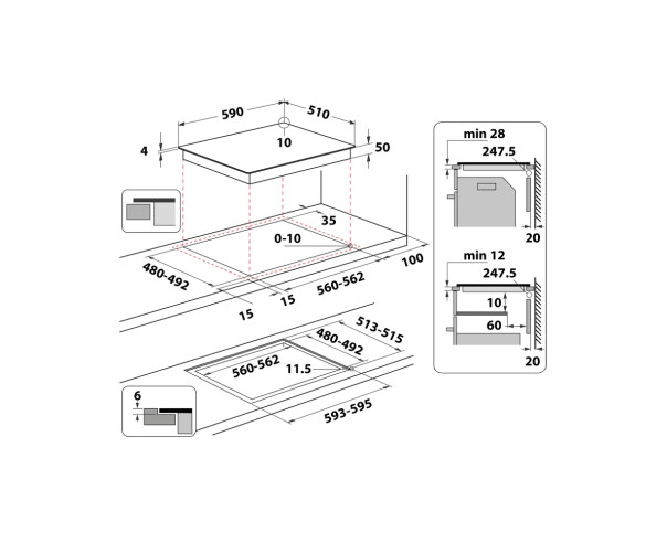 HOTPOINT - Placa HQ 2960S NE – Placas – stockin.pt