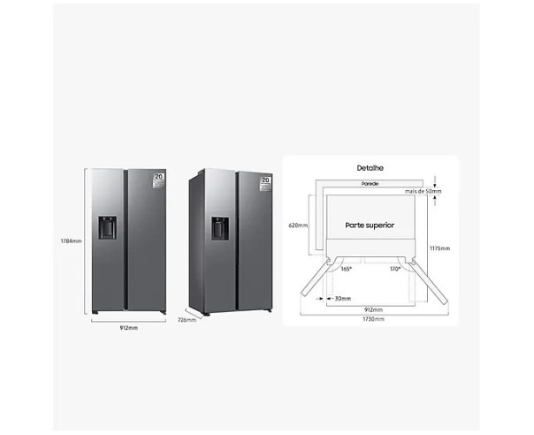 SAMSUNG - Side by Side RS70F65KDTEF – Side by Side – stockin.pt