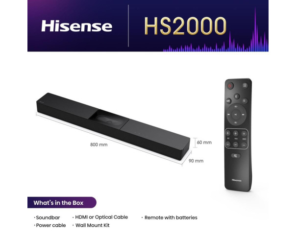 HISENSE - SoundBar HS2000 – Soundbars – stockin.pt