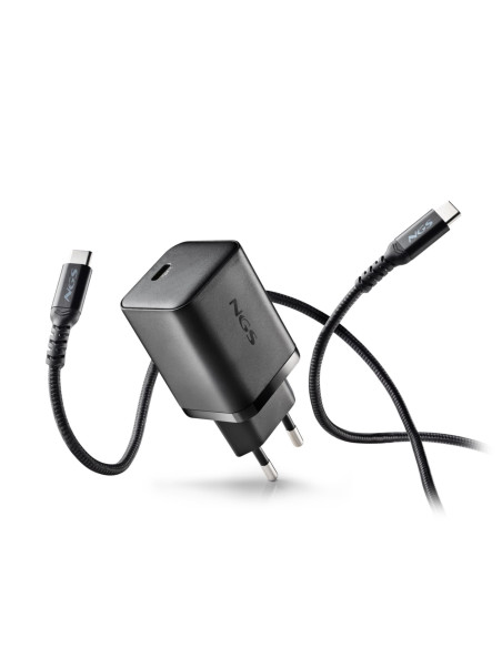 NGS - Carregador de Parede 65W com saída USB-C e cabo USB-C-USB-C de 1,5M BUD65W-C – Alimentação – stockin.pt