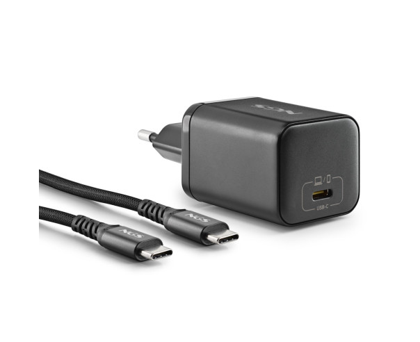 NGS - Carregador de Parede 65W com saída USB-C e cabo USB-C-USB-C de 1,5M BUD65W-C – Alimentação – stockin.pt