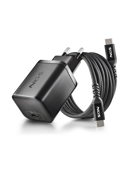 NGS - Carregador de Parede 65W com saída USB-C e cabo USB-C-USB-C de 1,5M BUD65W-C – Alimentação – stockin.pt