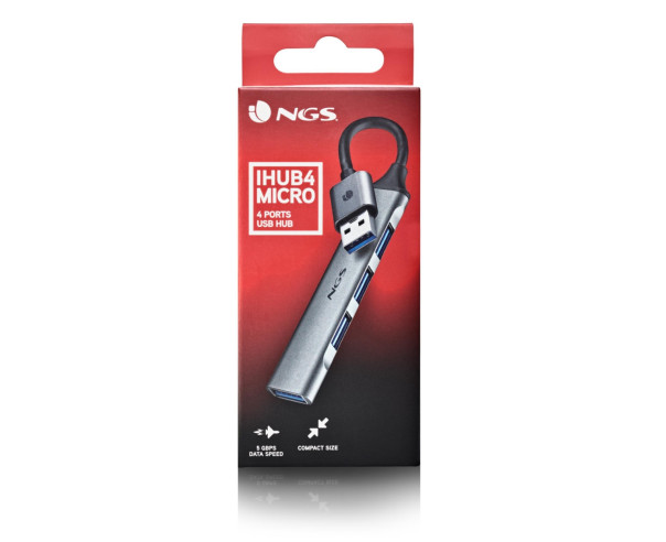 NGS - HUB 1 x USB 3.2 Gen 1 3 x USB2.0 IHUB4MICRO – Hubs USB – stockin.pt