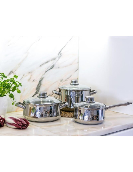 SILAMPOS - Conj. 3 Peças Low Cost Classic Glass 637122V70520 – Trens de Cozinha – stockin.pt