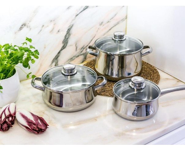 SILAMPOS - Conj. 3 Peças Low Cost Classic Glass 637122V70520 – Trens de Cozinha – stockin.pt