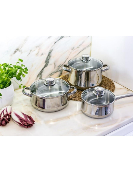 SILAMPOS - Conj. 3 Peças Low Cost Classic Glass 637122V70520 – Trens de Cozinha – stockin.pt