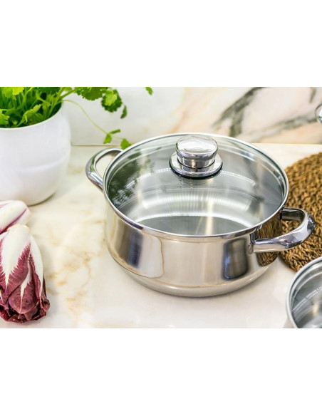 SILAMPOS - Conj. 3 Peças Low Cost Classic Glass 637122V70520 – Trens de Cozinha – stockin.pt