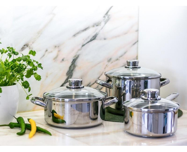 SILAMPOS - Conj. 3 Peças Low Cost Essential Glass 63C122WG0520 – Trens de Cozinha – stockin.pt