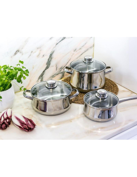SILAMPOS - Conj. 7 Peças Low Cost Classic Glass 637122V70366 – Trens de Cozinha – stockin.pt