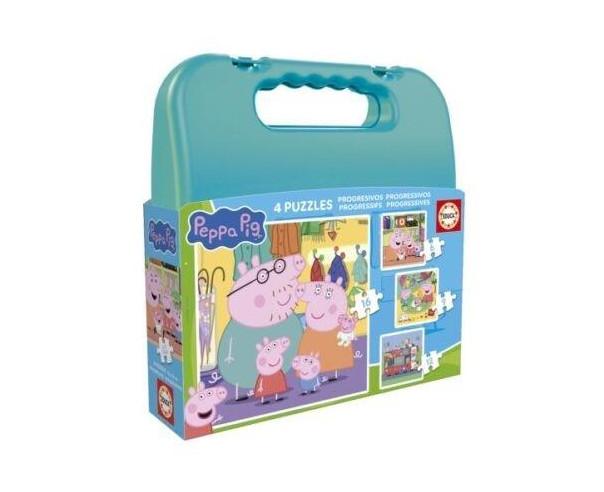 EDUCA - Puzzle Maleta Progressivos Peppa Pig 6-9-12-16 20328 – Infantis – stockin.pt