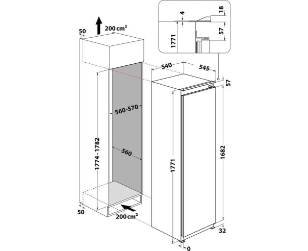HOTPOINT - Congelador Encastre HASD18F013A1 – Congelador de Encastre – stockin.pt