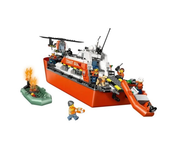 LEGO - Barco e Helicóptero de Resgate da Guarda Costeira 60504 – City – stockin.pt