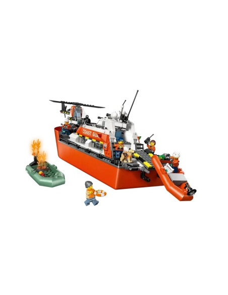 LEGO - Barco e Helicóptero de Resgate da Guarda Costeira 60504 – City – stockin.pt