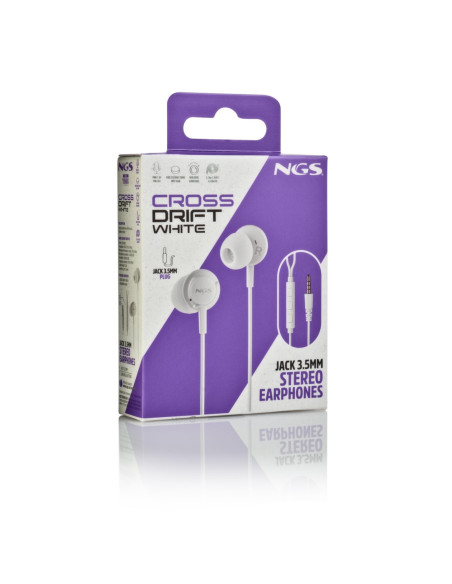 NGS - Auriculares com Microfone CROSSDRIFTWHITE – Auriculares – stockin.pt