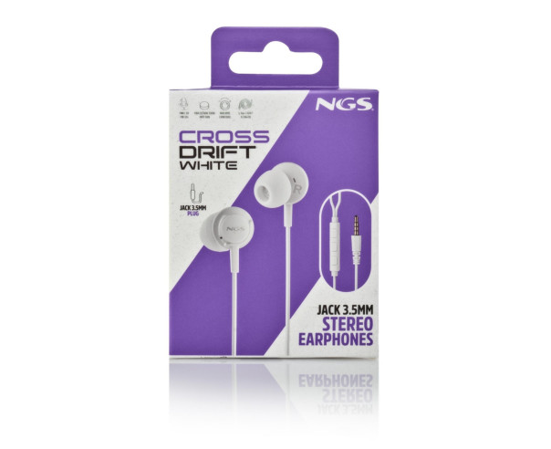 NGS - Auriculares com Microfone CROSSDRIFTWHITE – Auriculares – stockin.pt