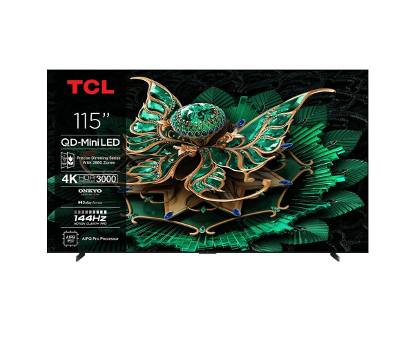 TCL - MiniLed SmartTV 4K GoogleTV 115C7K – Acima 100 Polegadas – stockin.pt