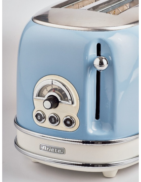 ARIETE - Torradeira 2 Fatias Azul Vintage 15515 – Torradeiras – stockin.pt