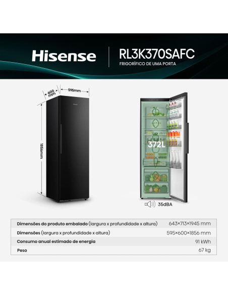 HISENSE - Frigorífico 1 Porta RL3K370SAFC – Frigorífico 1 Porta – stockin.pt